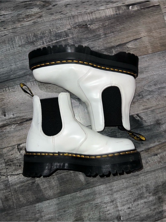 White Dr Martens Platform Boots main image 7